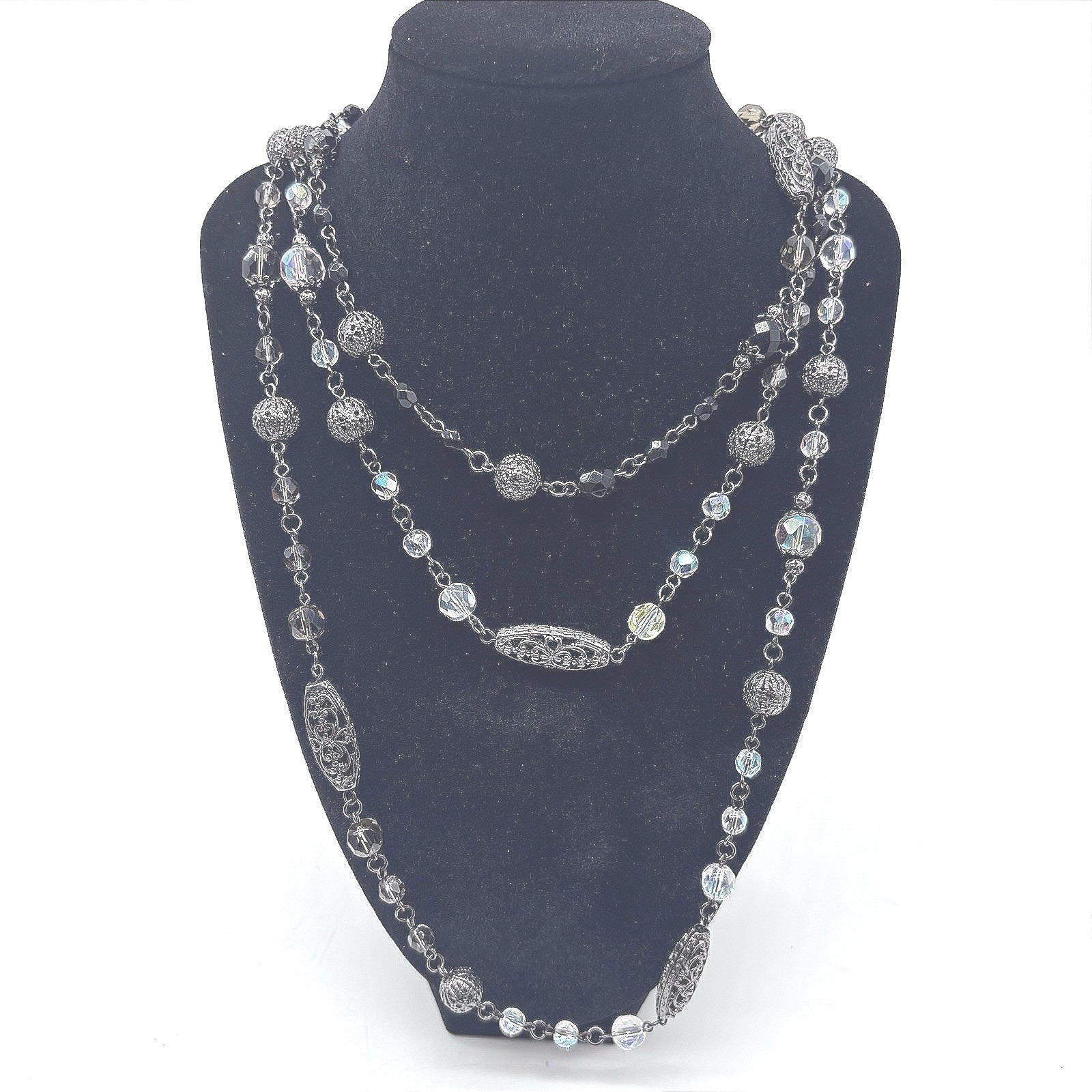 2028 Brand By 1928 Jewelry Macys Filigree Metal Crystal Beads Goth Grunge 58